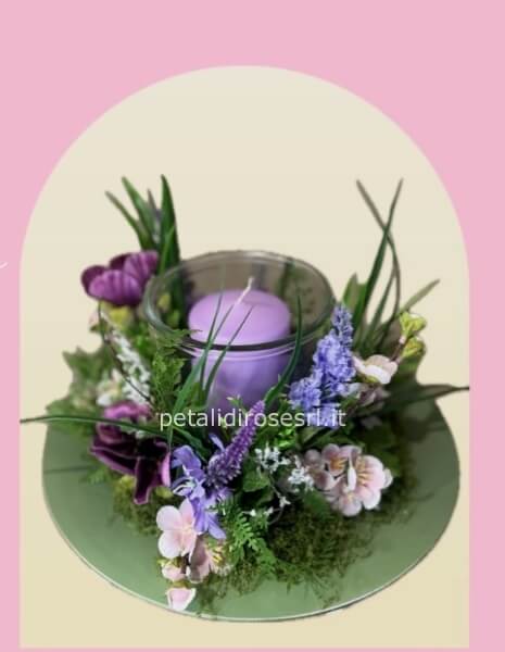 Centrotavola Artificiale con Candela 