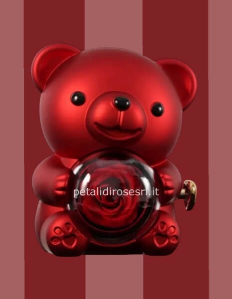 Orsacchiotto piccolo con Rosa eterna